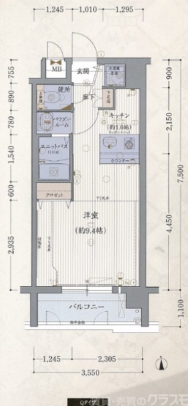 【プレサンス京都三条大橋鴨川苑の間取り】