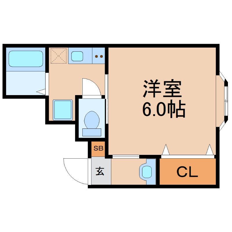 西宮市西福町のアパートの間取り