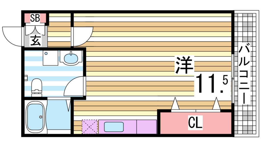 神戸市垂水区平磯のマンションの間取り