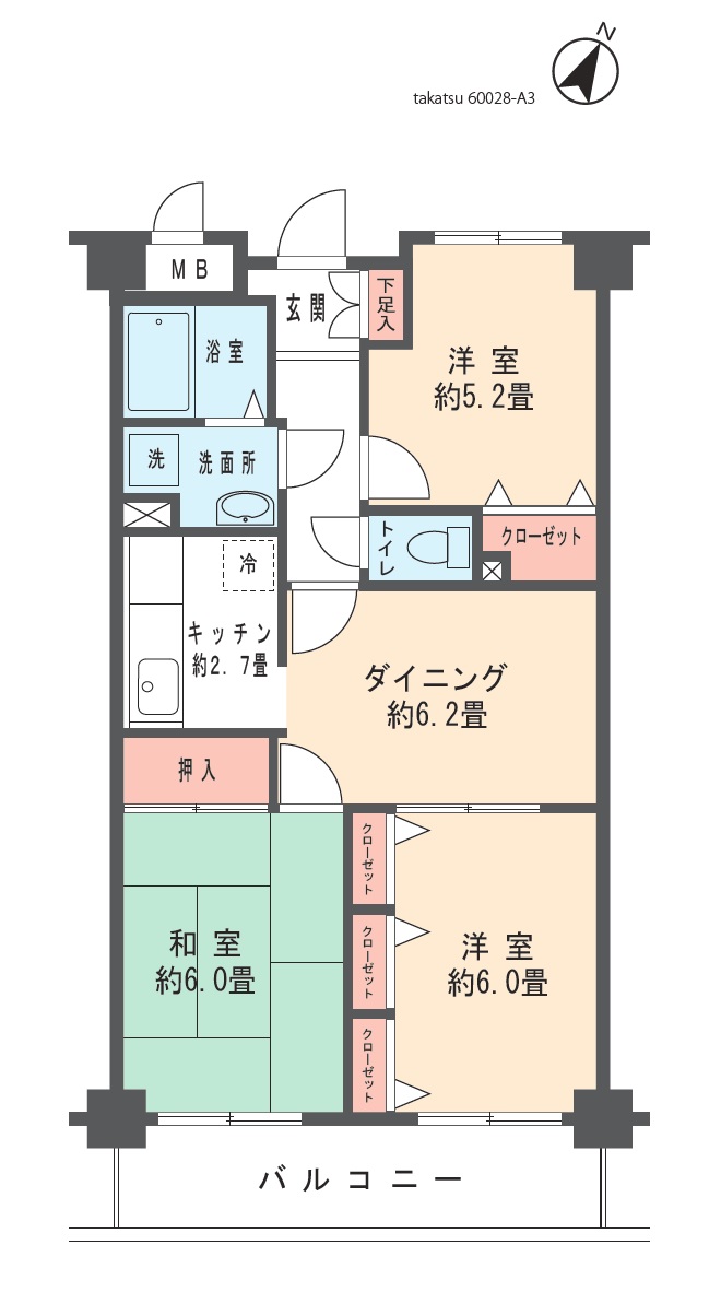 ラフォーレ久末の間取り