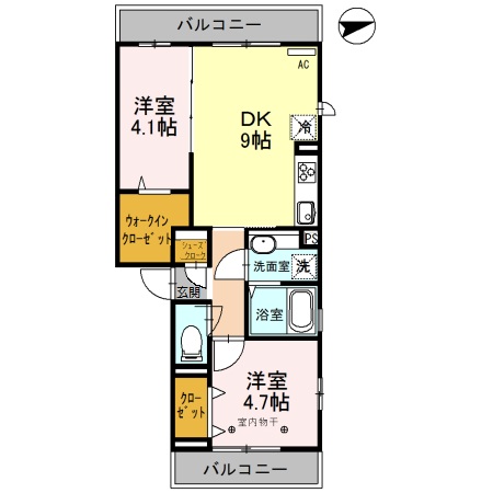 足立区柳原のアパートの間取り