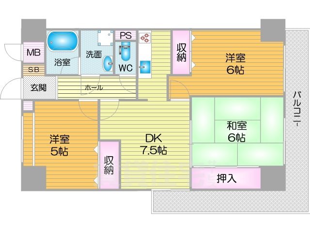 ファーロ新北島の間取り