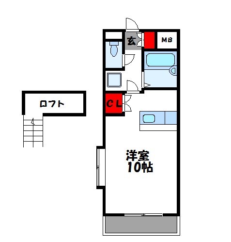 糟屋郡粕屋町長者原西のアパートの間取り