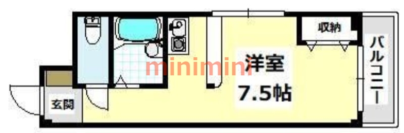 茨木市丑寅のマンションの間取り