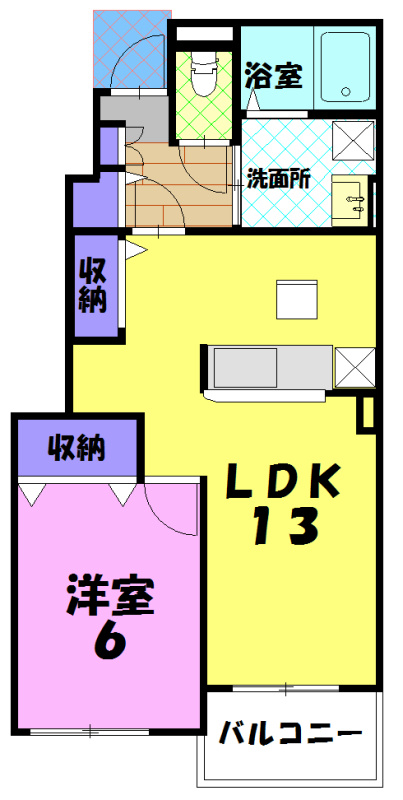 オルデン Dの間取り