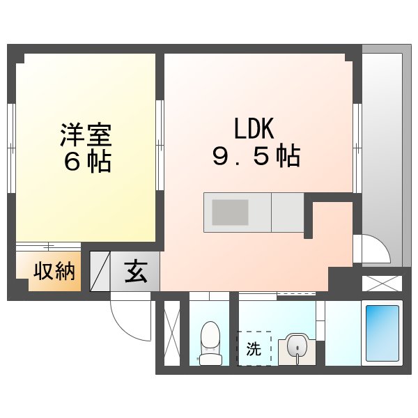 ビレッジハウス真備第二1号棟の間取り