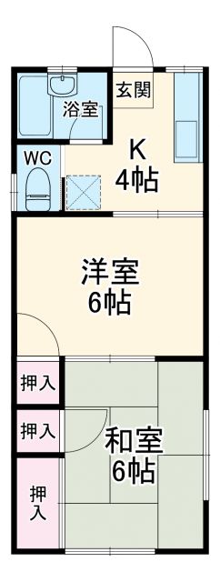 横須賀市大津町のアパートの間取り