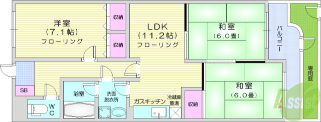 広瀬の杜７番館の間取り