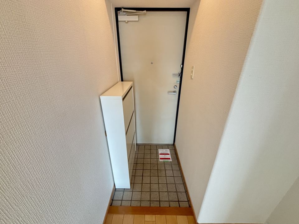 玄関　１人暮らしには十分なシューズボックスです