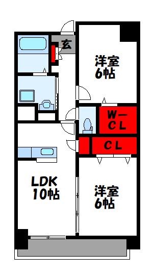 シャルマンローズ黒瀬IIの間取り