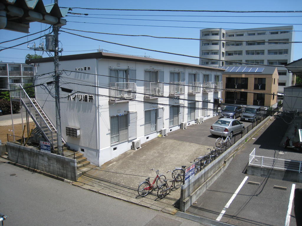 つくば市天久保のアパートの建物外観