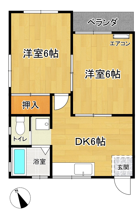 グリーンコーポモリヤ第２の間取り