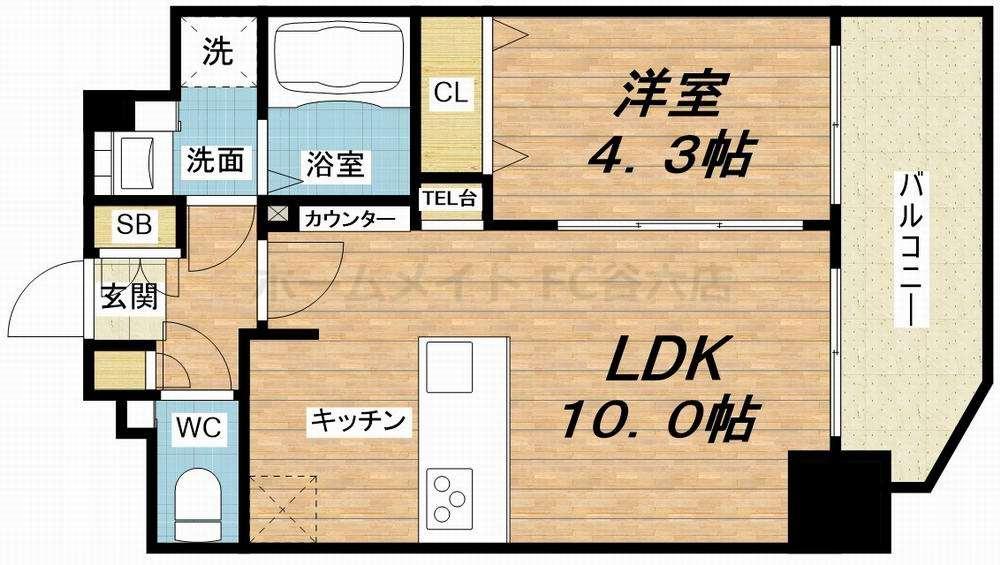 プレサンス中之島公園アティレの間取り