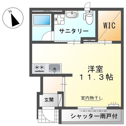 ヴィレドソレイユサカエの間取り