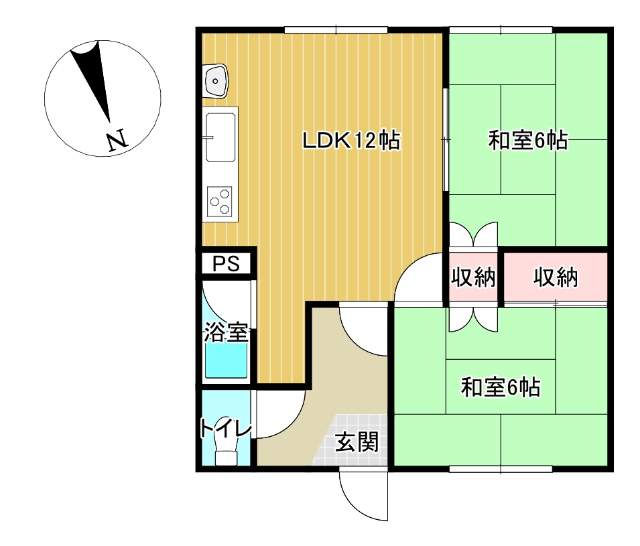 ハイツかねよしＢの間取り