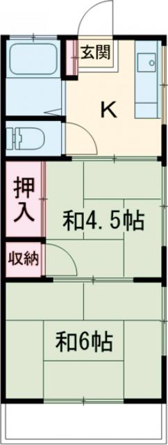 東京都葛飾区青戸２（アパート）の賃貸物件の間取り