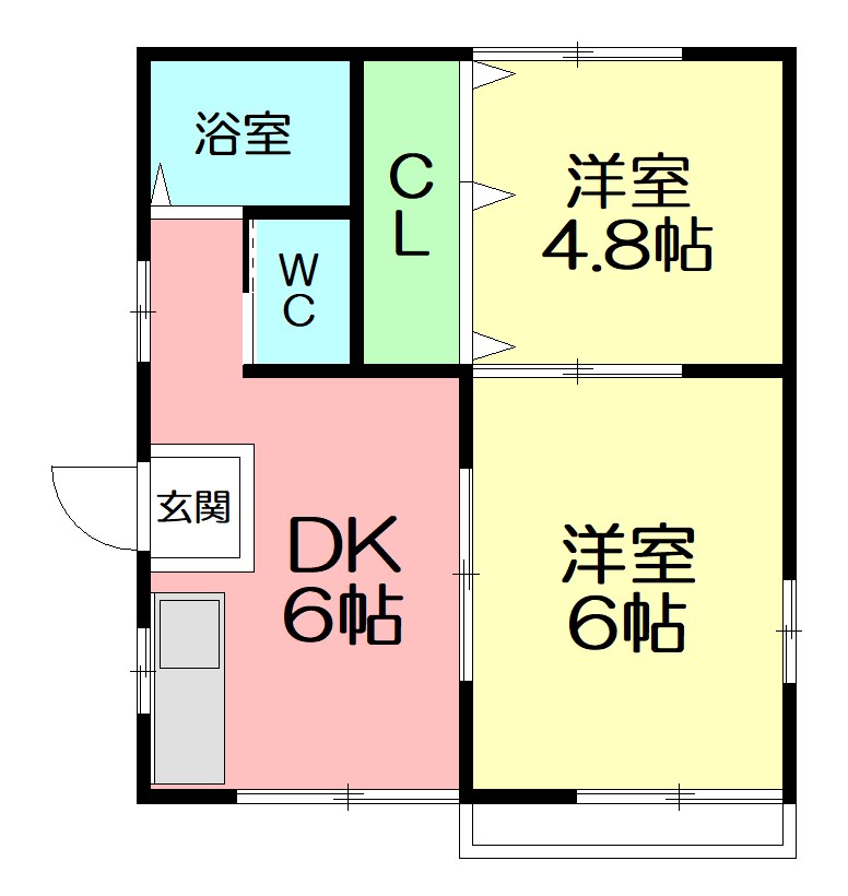 平塚市見附町のアパートの間取り