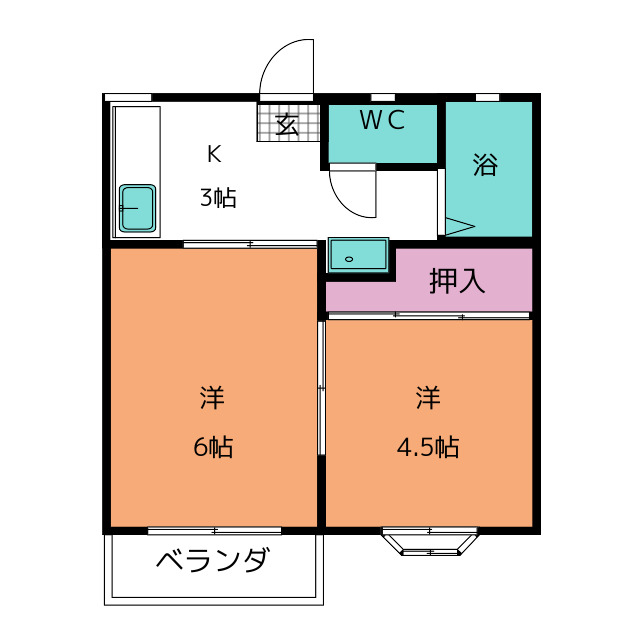 グリーンホーム利の間取り