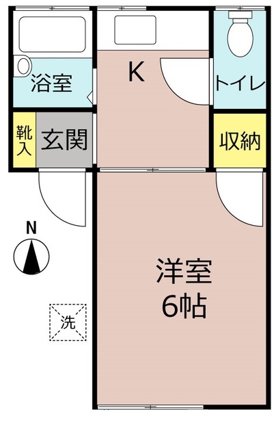 宇都宮市竹林町のアパートの間取り