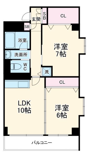 一宮市大和町馬引のマンションの間取り