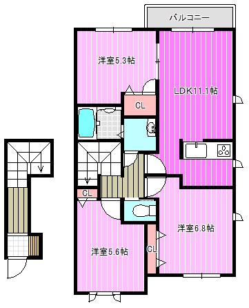 【北葛城郡広陵町大字笠のアパートの間取り】