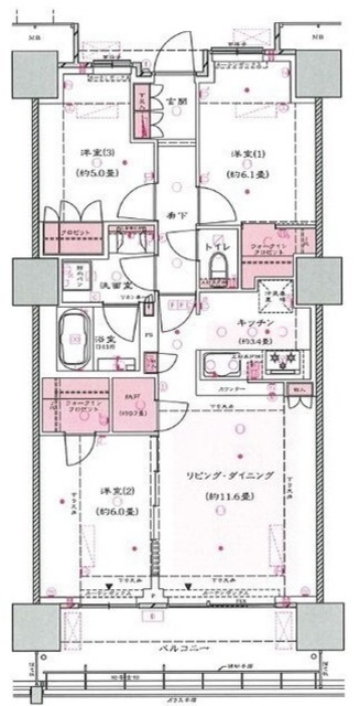 大宮スカイ&スクエア ザ・タワーの間取り