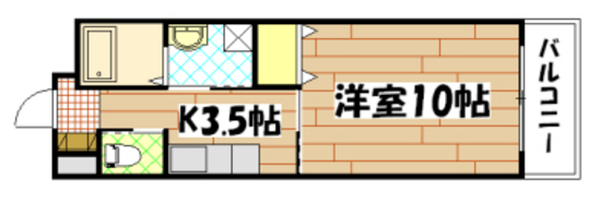 広島市中区東千田町のマンションの間取り