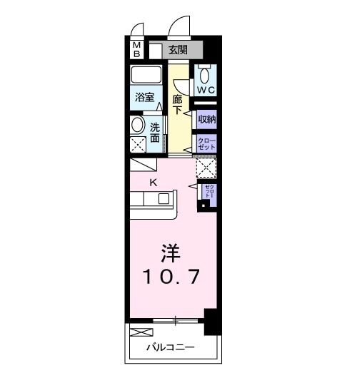 エヴァーグリーンＯの間取り