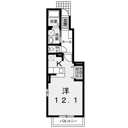 深谷市天神町のアパートの間取り