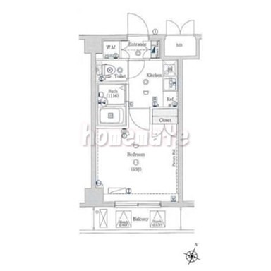 墨田区石原のマンションの間取り