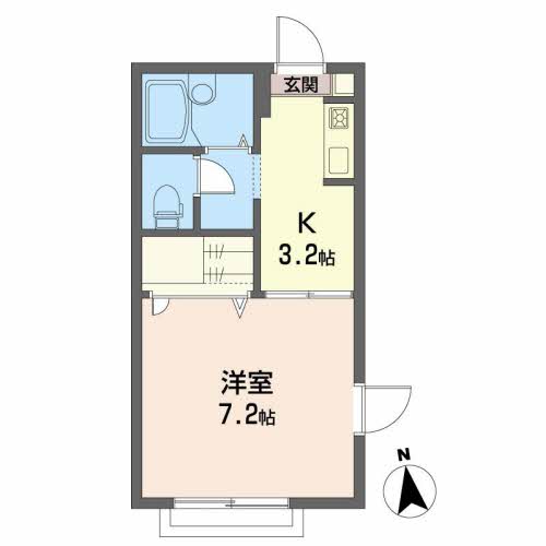 ジュネス北山　Ｂ（ＭＡＳＴ）の間取り