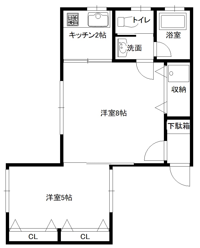 スカイハイツIの間取り