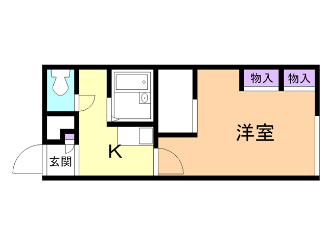 苫小牧市有明町のアパートの間取り