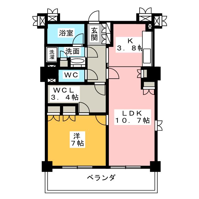 パークシティタワーズガーデンエアーズフラッグタワーの間取り