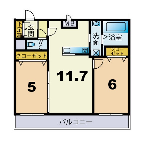 エルプレシア栄恵町の間取り