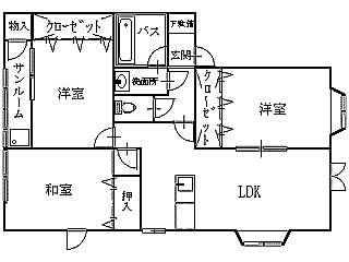 オレンジルーフ青葉の間取り