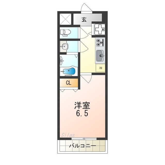 堺市堺区北三国ヶ丘町のマンションの間取り