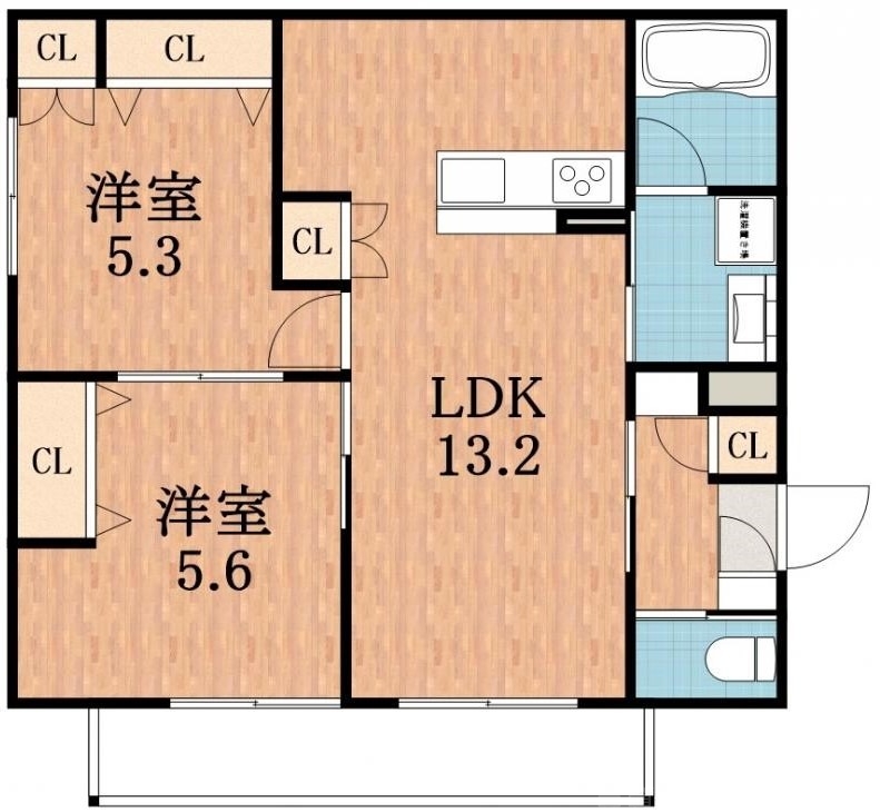 大阪市阿倍野区丸山通のマンションの間取り