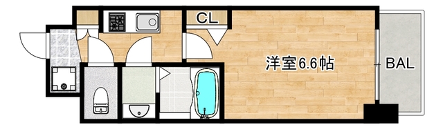 【大阪市東住吉区桑津のマンションの間取り】