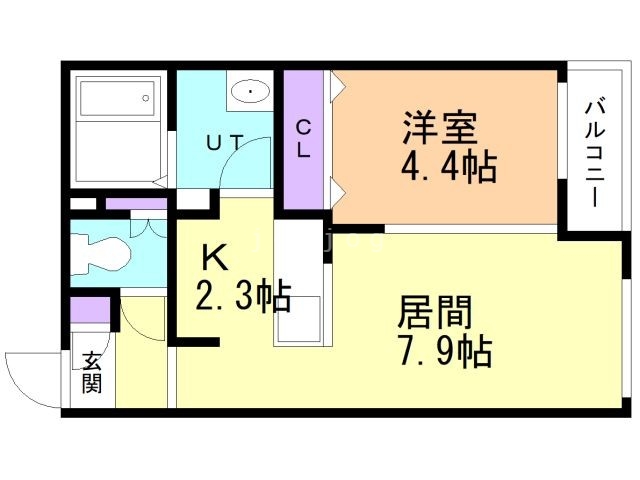 札幌市北区北三十五条西のマンションの間取り