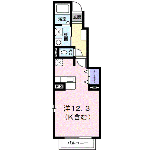 小田原市高田のアパートの間取り