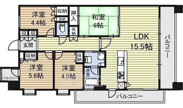 CASSIA旭丘の間取り