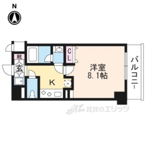 【京都市右京区西院安塚町のマンションの間取り】