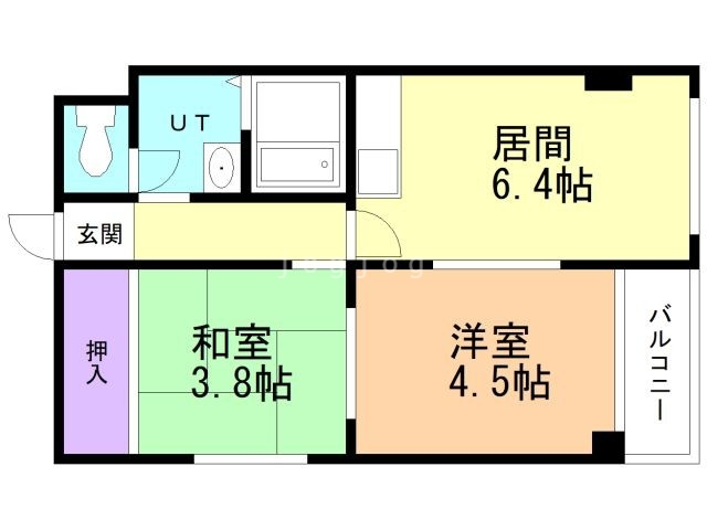 札幌市白石区菊水四条のマンションの間取り