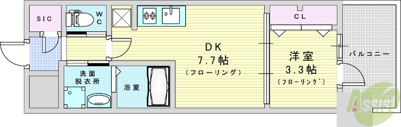 リッツ新大阪プレミアムの間取り