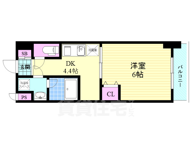 【京都市中京区壬生上大竹町のマンションの間取り】