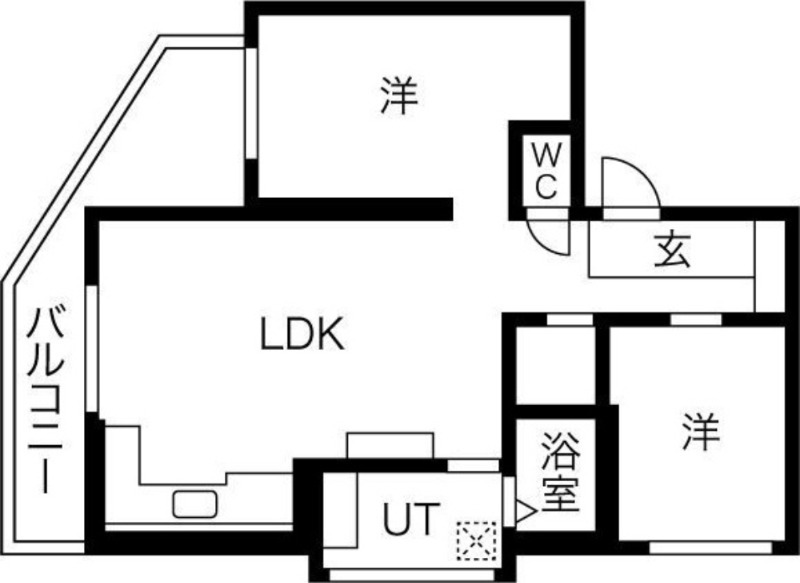 札幌市白石区本通のマンションの間取り