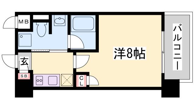 プロシード兵庫駅前通の間取り