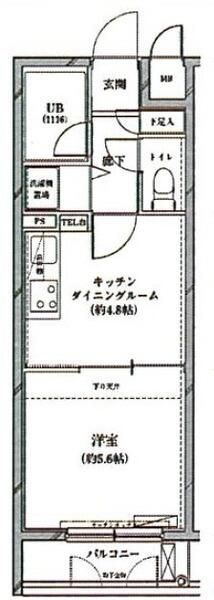 世田谷区等々力のマンションの間取り