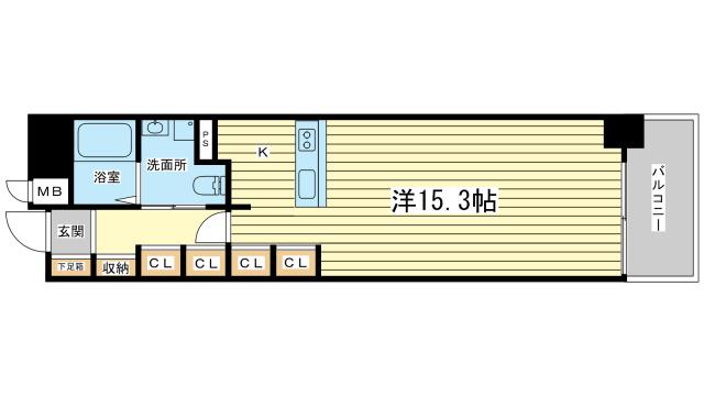キャッスルコート西新町の間取り写真